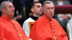 Cardinal Luis Ladaria (left) of the Congregation for the Doctrine of the Faith signed the response