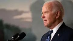 El presidente de EE.UU., Joe Bideny, durante una rueda de prensa
