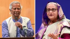 ਮੁਹੰਮਦ ਯੂਨੁਸ ਅਤੇ ਸਾਬਕਾ ਪ੍ਰਧਾਨ ਮੰਤਰੀ ਸ਼ੇਖ ਹਸੀਨਾ