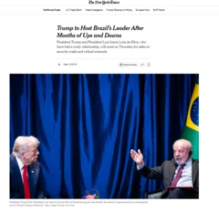 Imagem da reportagem do New York Times sobre encontro