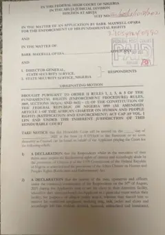 Akwụkwọ mkpebi ikpe Maxwell Opara