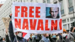 Акция в поддержку Навального в Берлине