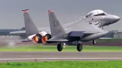 अमेरिकी वायुसेना का एक एफ़-15ई (फ़ाइल फ़ोटो) अमेरिकी वायुसेना का एक एफ़-15ई (फ़ाइल फ़ोटो) 