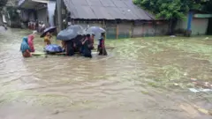 বন্যায় ক্ষতিগ্রস্ত এলাকা 