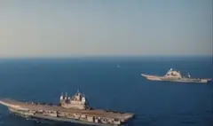 ‘ত্রিশূল’ নামক সামরিক মহড়ার ঝলক।