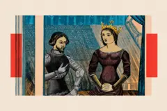 Un dibujo de Lancelot y Ginebra