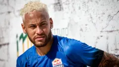 Neymar, samedi 13 juillet 2019, à Praia Grande (Brésil)