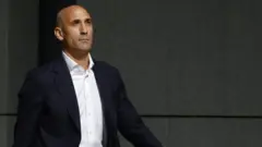 Luis Rubiales arrives at the high court in Madrid, Spain in September 2023
