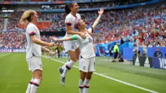 Megan Rapinoe score di first goal for USA