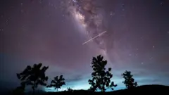 Geçen yılkı meteor yağmurunda Sri Lanka'da çekilen fotoğraf. 