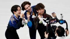 【ミラノ・コルティナ五輪】 フィギュアの鍵山優真が銀メダル、佐藤駿が銅メダルを獲得