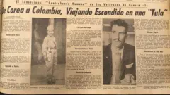 Recorte do jornal El Espectador, encontrado na casa de Carlos Arturo pelo filho Yunc