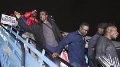Anti-immigration protesters for South Africa begin house-to-house search, Nigeria bring back more citizens