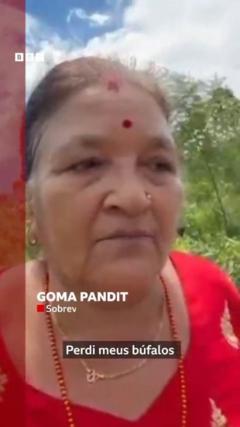 Nepalesa diz que 'tudo se foi' após enxurrada destruir sua casa e plantação