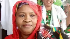 Aisha Maina at di rally venue