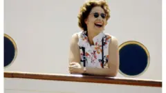 Queen on board HMY Britannia in March 1972