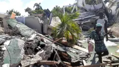 Ahangijwe n'umutingito muri Les Cayes, muri Haïti, ku itariki ya 14/8/2021