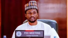 Yusuf Buhari lokacin da ya halarci zama na musamman da majalisar zartarwar Najeriya ta shirya kan rasuwar mahaifinsu