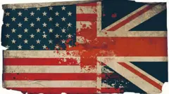 Флаги США и Великобритании.