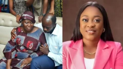 Collage of Bolanle and her mama