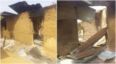 Ụlọ ndị a gbara ọkụ n'obodo Amagu Nkalaha.