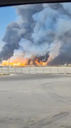El incendio en el campo de gas South Pars después de un ataque israelí