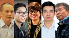 Tác giả sách Nguyễn Thành Nam, ông Trần Việt Anh (nhà sáng lập Spiderum), bà Nguyễn Thúy Hằng (Giám đốc NXB Hội Nhà văn), ông Đào Bá Đoàn (Tổng biên tập Nhà xuất bản Hội Nhà văn), ông Nguyễn Văn Yên (nhà văn Yên Ba, Trưởng ban biên tập Nhà xuất bản Hội Nhà văn)