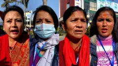 कांग्रेस महाधिवेशनमा सहभागी महिला प्रतिनिधिहरू।