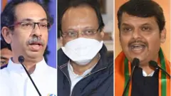 उद्धव ठाकरे अजित पवार देवेंद्र फडणवीस