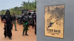 Ndị uweojii ngalaba Tiger base nọ n'ọrụ na njirimaara ha.