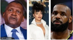 Aworan awọn mẹta ninu olowo nla ọmọ ile Adulawọ