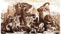 Büyük İskender'in Gazze kuşatması illüstrasyonu