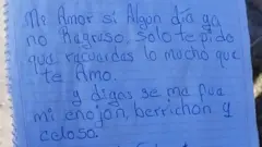 Um fragmento de uma carta encontrada no "Rancho Izaguirre"