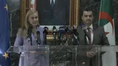 وزير الطاقة والمناجم الجزائري محمد عرقاب - و المفوضة الأوروبية لشؤون الطاقة كادري سيمسون