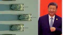 Ông Tập Cận Bình bên hình xe tăng