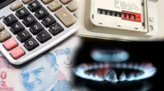 Ocak, doğalgaz sayacı ve kaloriferlerden oluşan bir kolaj