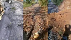 සමාජ ජාල තුළ මේ දිනවල හුවමාරු වන ලංකාගම-නෙළුව මාර්ගයට හානි සිදුව ඇතැයි දැක්වෙන ඡායාරූප
