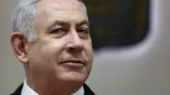Israeli Prime Minister Benjamin Netanyahu chairs the weekly cabinet meeting at his Jerusalem office on December 15, 2019