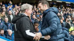Crystal Palace boss Roy Hodgson and Chelsea head coach Frank Lamaprd