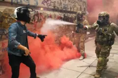 protestoculara müdahale anı