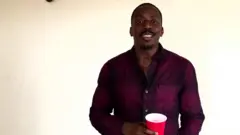 Pesin with red cup
