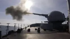 Russian navy training in Black Sea