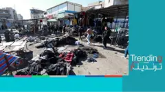 لقطات توثق لحظة انفجارين بسوق مكتظة في بغداد