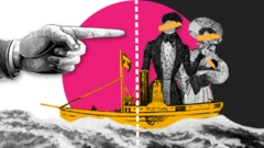 Illustration artistique de la famille Mundrucu sur le bateau