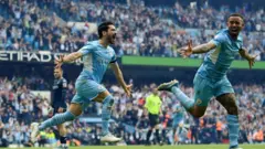 İlkay'ın ikinci gol sonra sevinci