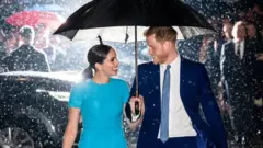 Prince Harry, Duke of Sussex and Meghan, Duchess of Sussex attend The Endeavour Fund Awards at Mansion House