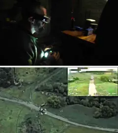 Un operador de drones ucraniano pilota un dron FPV utilizando unas gafas de realidad virtual.