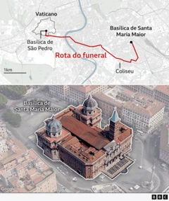 Rota do funeral do papa Francisco