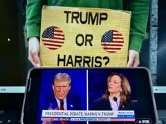 Trump ve Harris karşı karşıya.