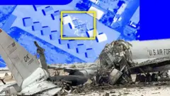 ጉዳት የደረሰበት የአሜሪካ አውሮፕላን